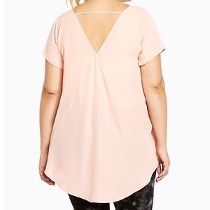 Torrid Apricot Open Back Blouse